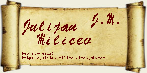 Julijan Milićev vizit kartica